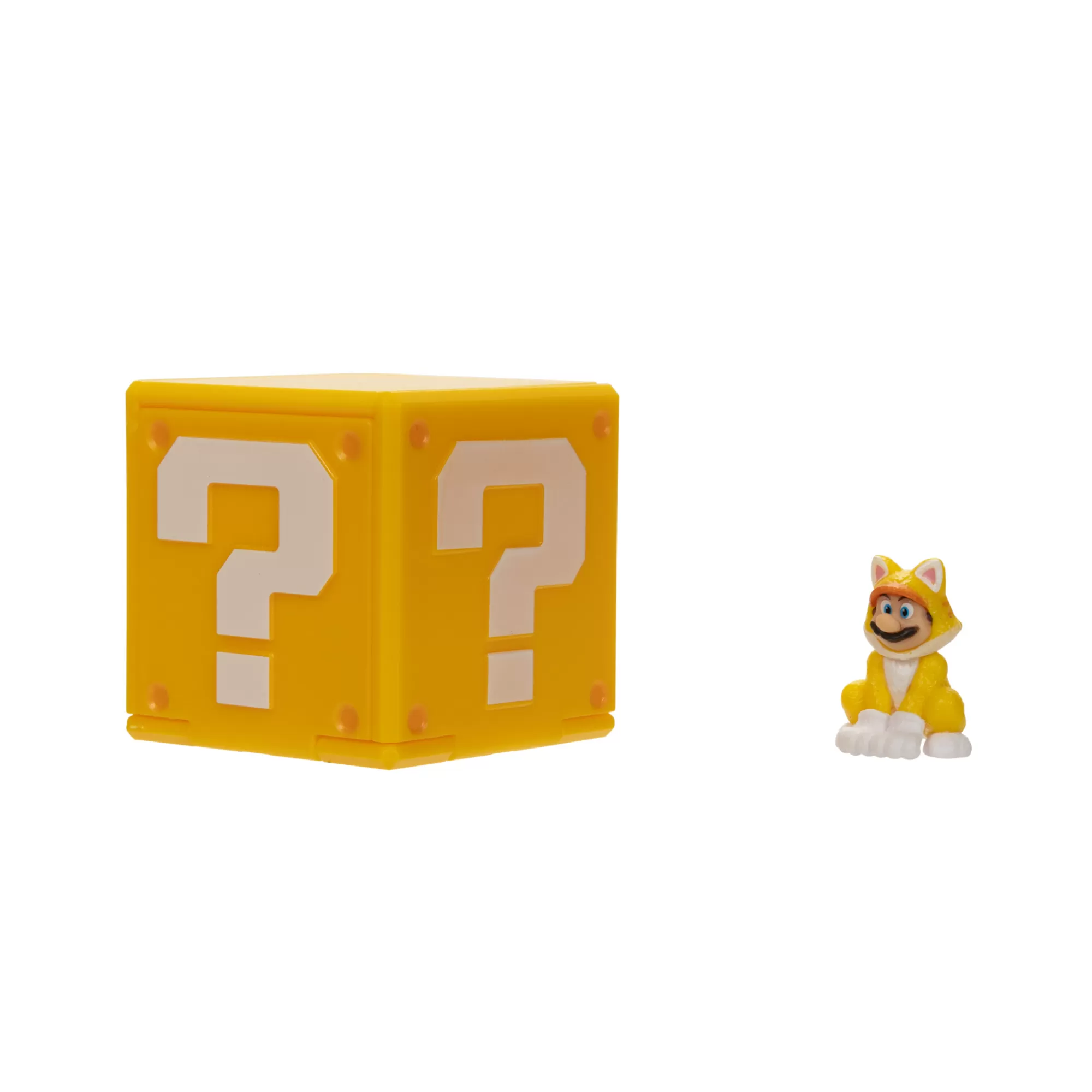 The Super Mario Bros. Movie Toy Figures<1.25-Inch Cat Mario Mini Figure With Question Block