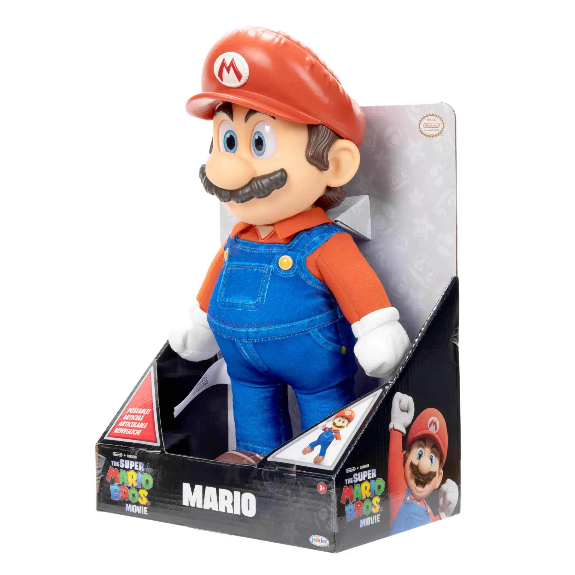 The Super Mario Bros. Movie Plushes<14-Inch Mario Posable Plush