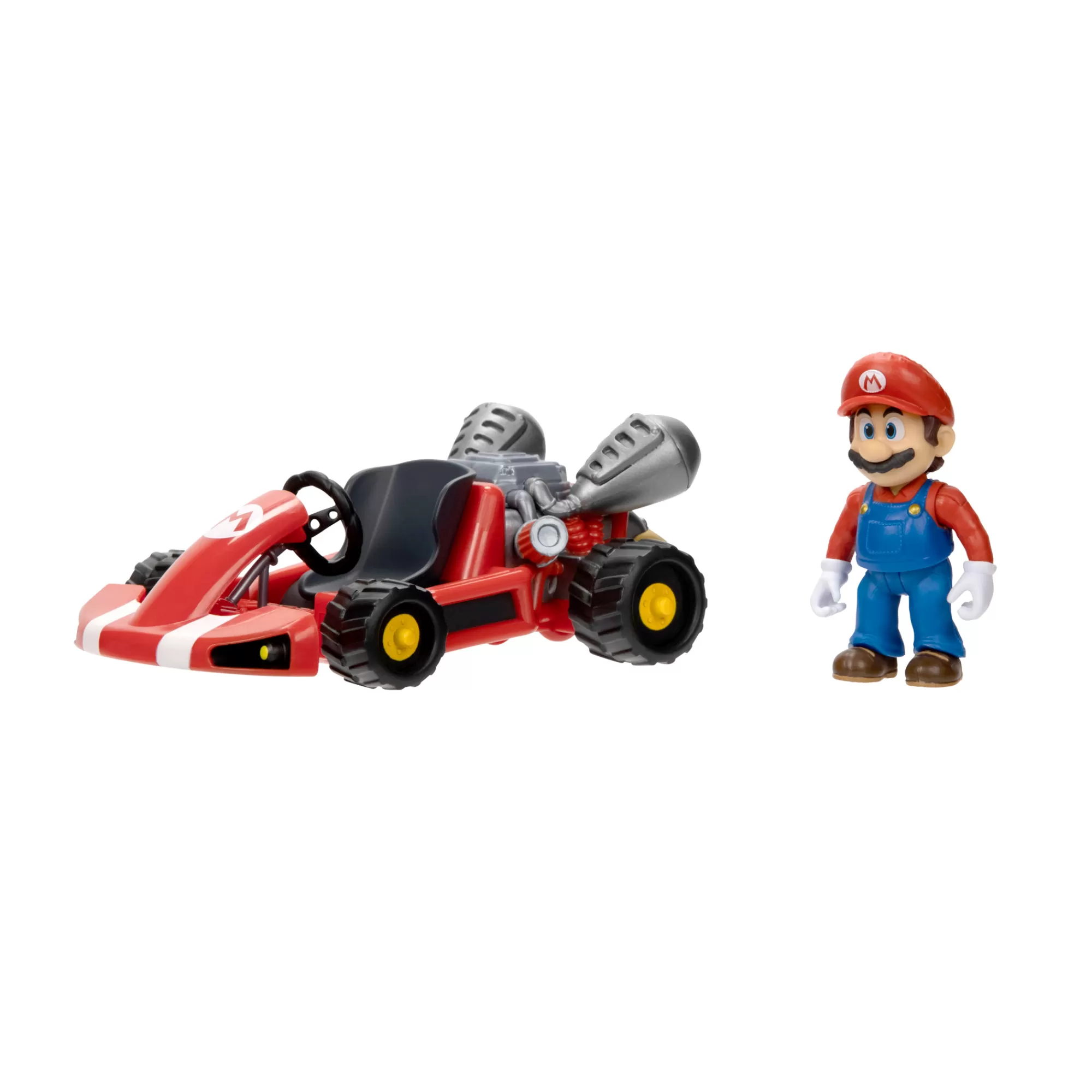 The Super Mario Bros. Movie Vehicles & R/C<2.5-Inch Mario Figure With Pull Back Racer