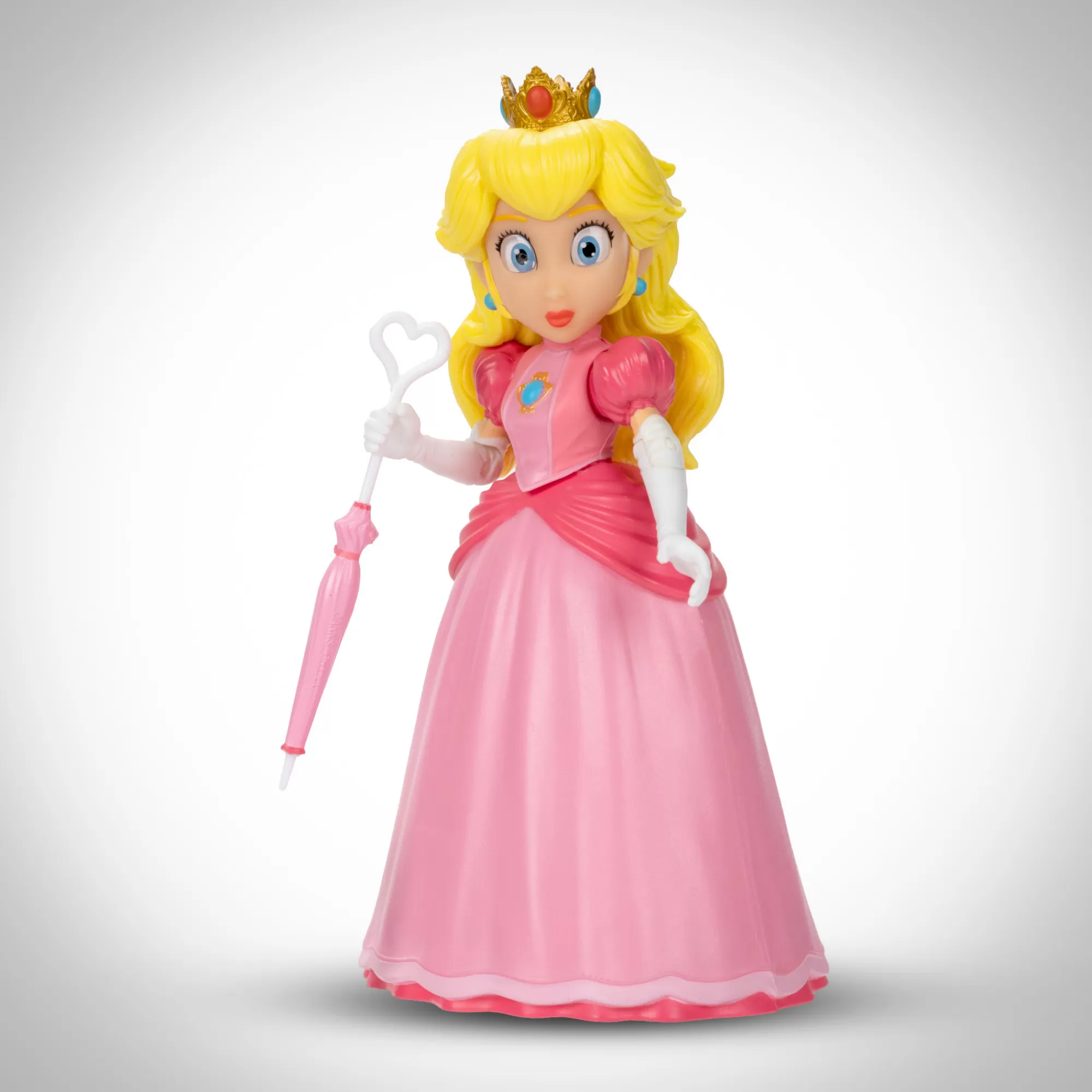 The Super Mario Bros. Movie Action Figures<5-Inch Peach Figure With Umbrella Accessory