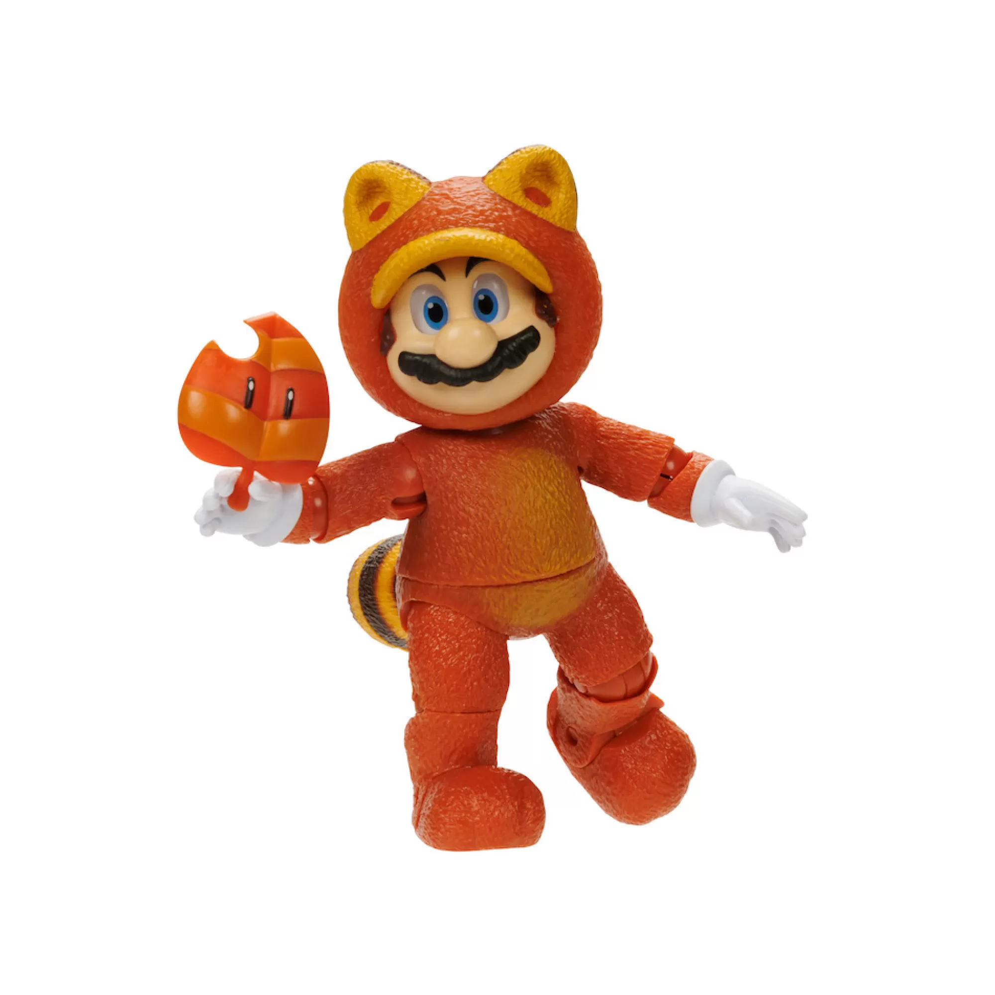 The Super Mario Bros. Movie Action Figures<5-Inch Tanooki Mario Figure With Super Leaf Accessory