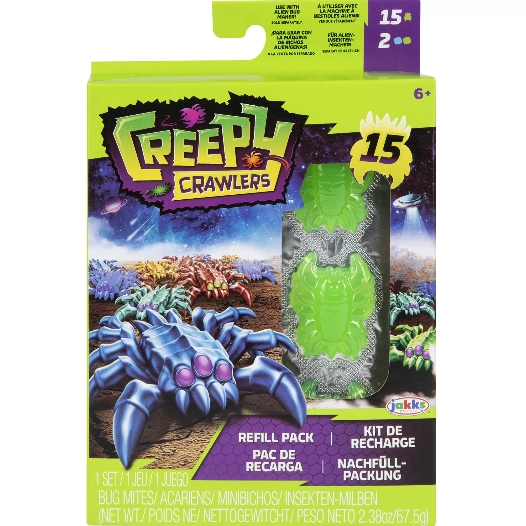 Creepy Crawlers® Games, Crafts & Educational<Alien Bug Maker Refill Pack Green & Blue