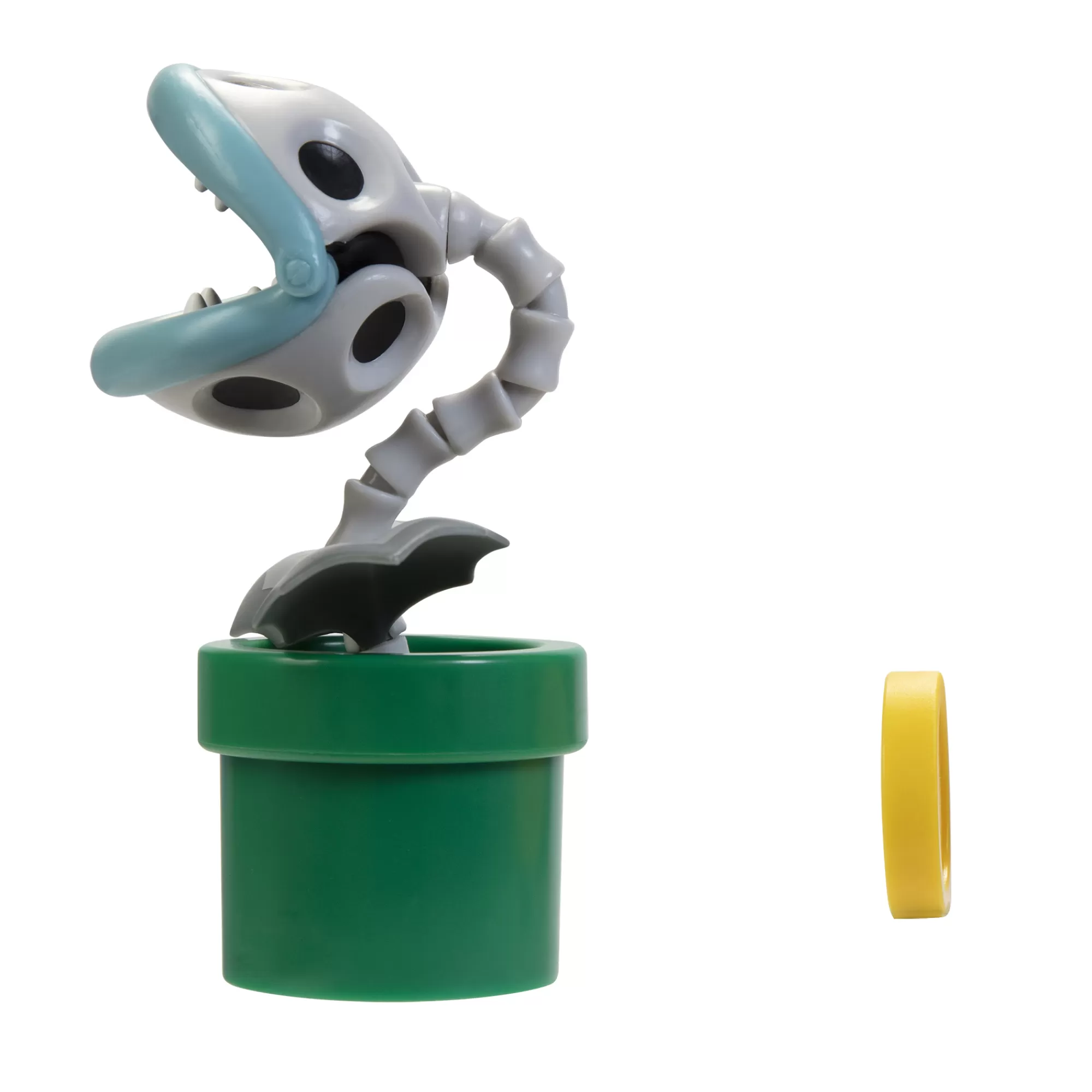 Super Mario™ Toy Figures<Bone Piranha Plant With Coin 4-Inch Articulated Figure