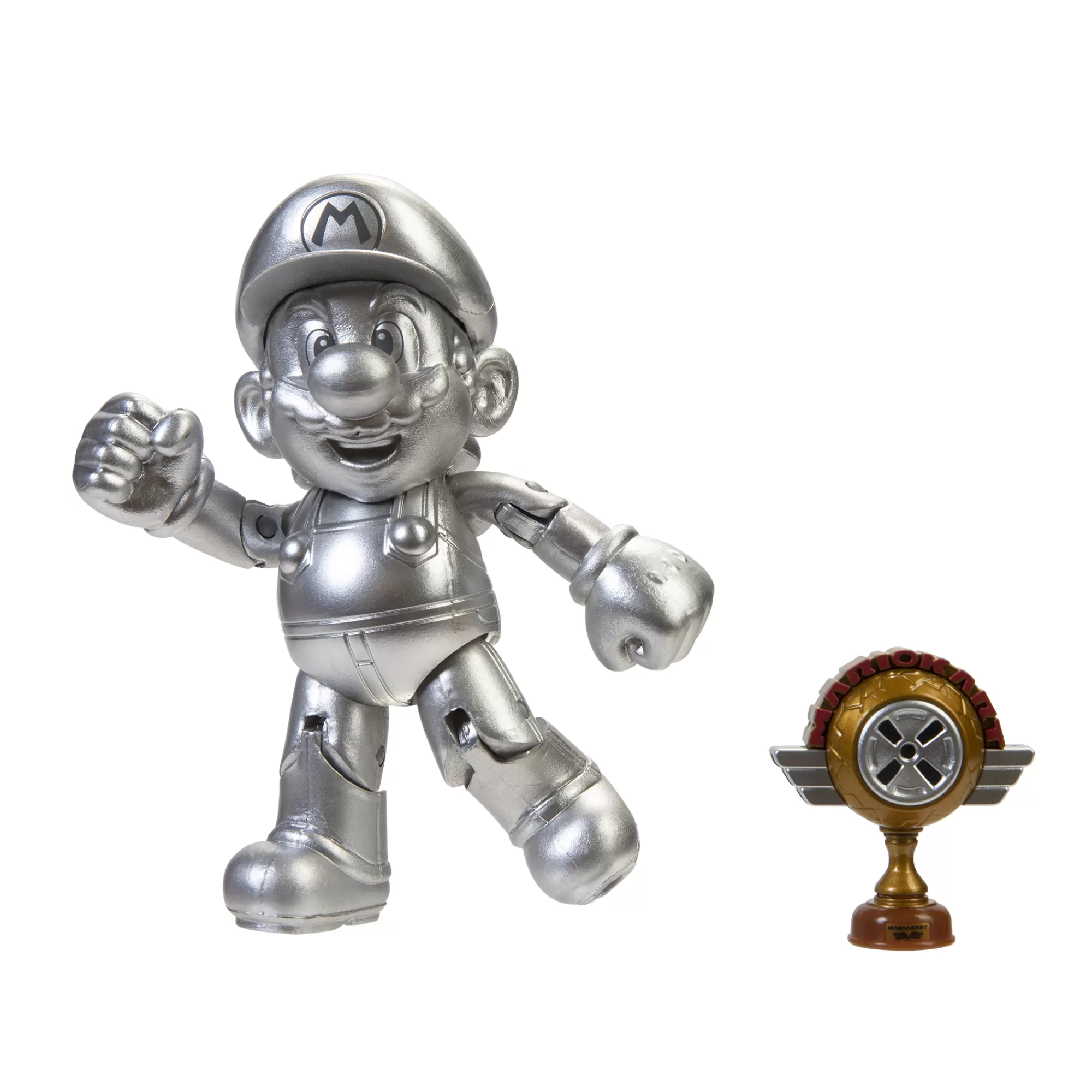 Super Mario™ Toy Figures<Metal Mario With Trophy 4-Inch Articulated Figure