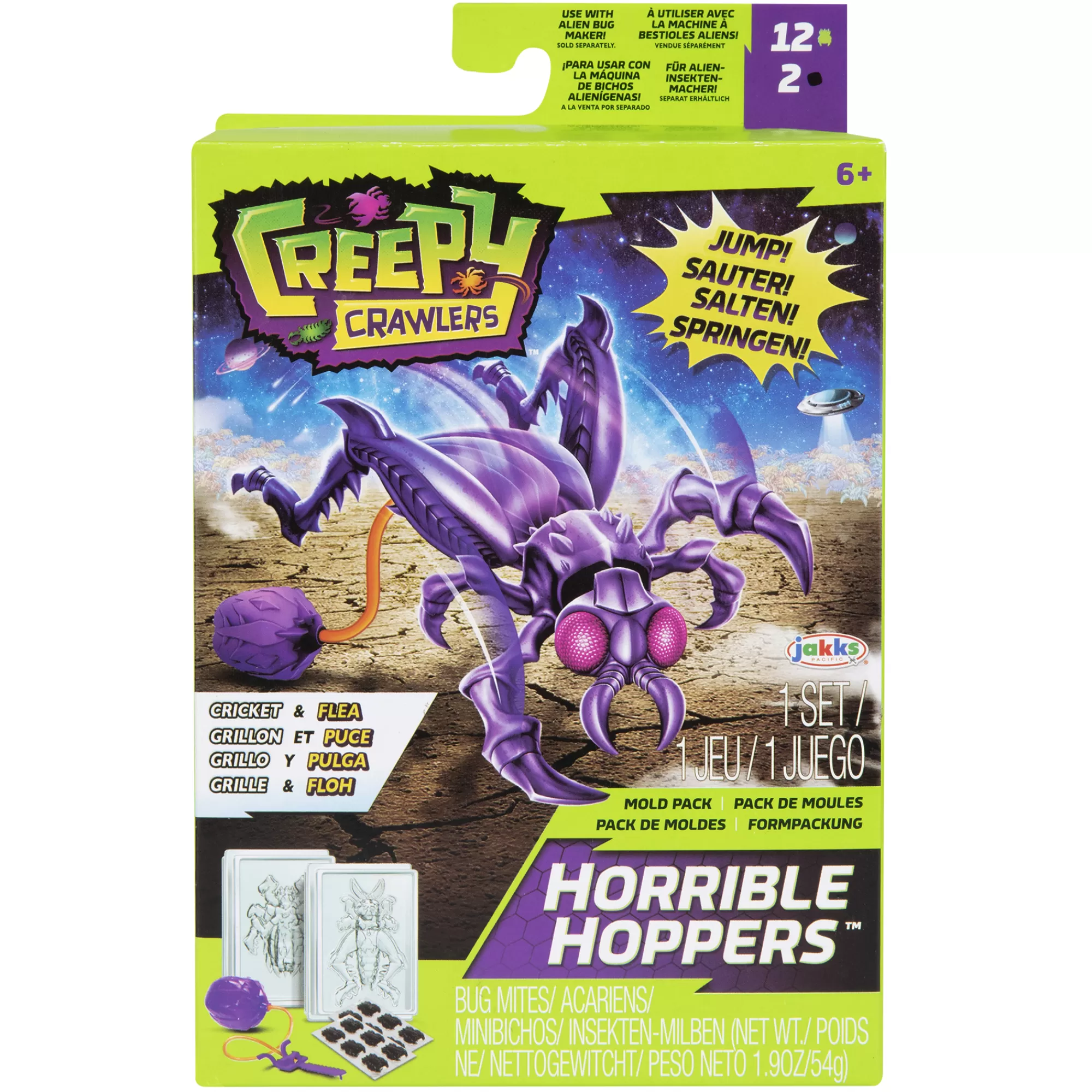 Creepy Crawlers® Games, Crafts & Educational<Mitey Bug Mold Pack Unique Horrible Hoppers Molds