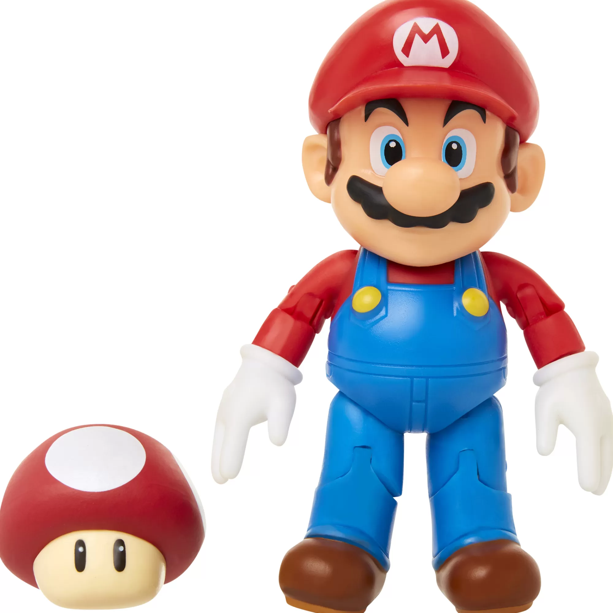 Super Mario™ Toy Figures<Super Mario With Red Mushroom 4-Inch Articulated Figure