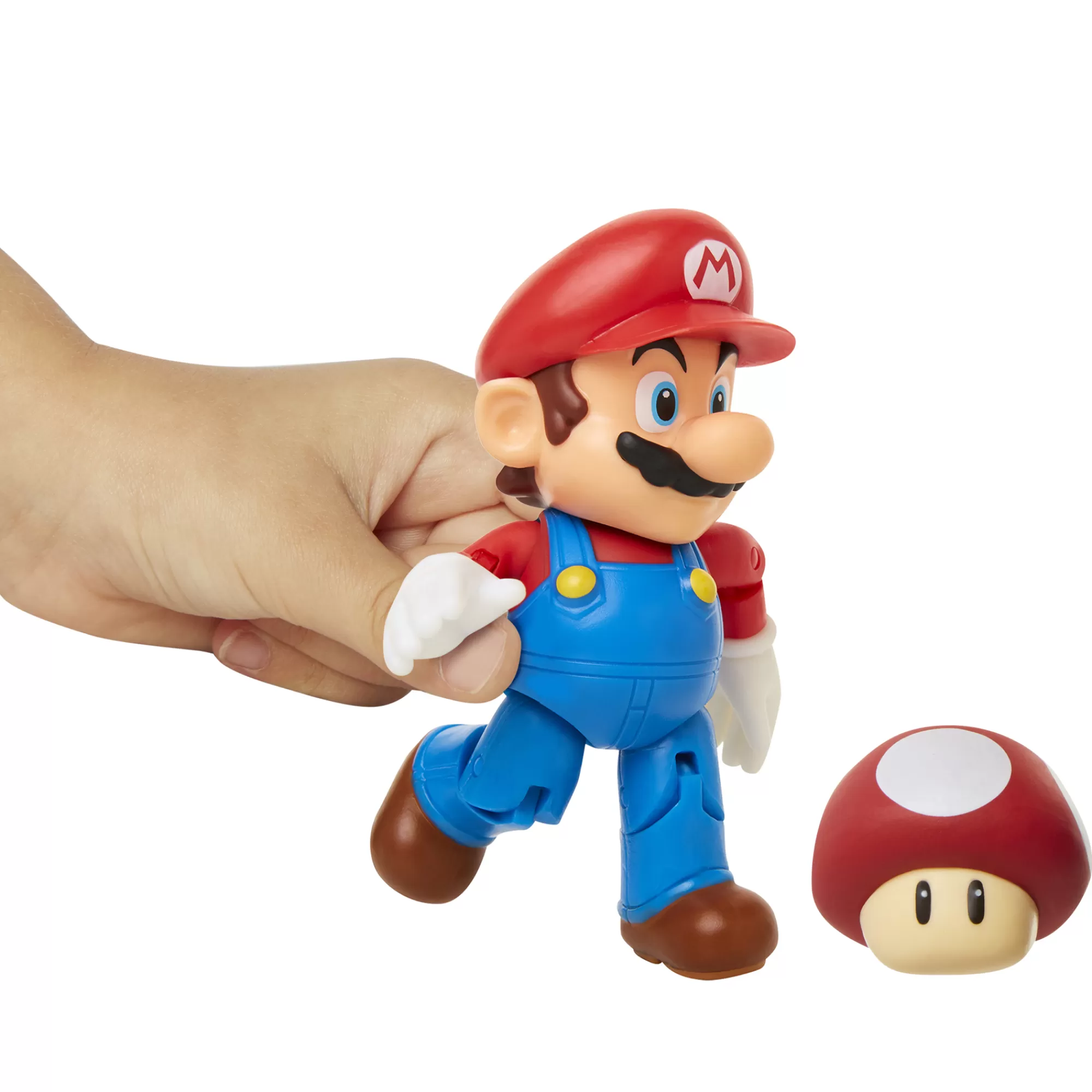 Super Mario™ Toy Figures<Super Mario With Red Mushroom 4-Inch Articulated Figure