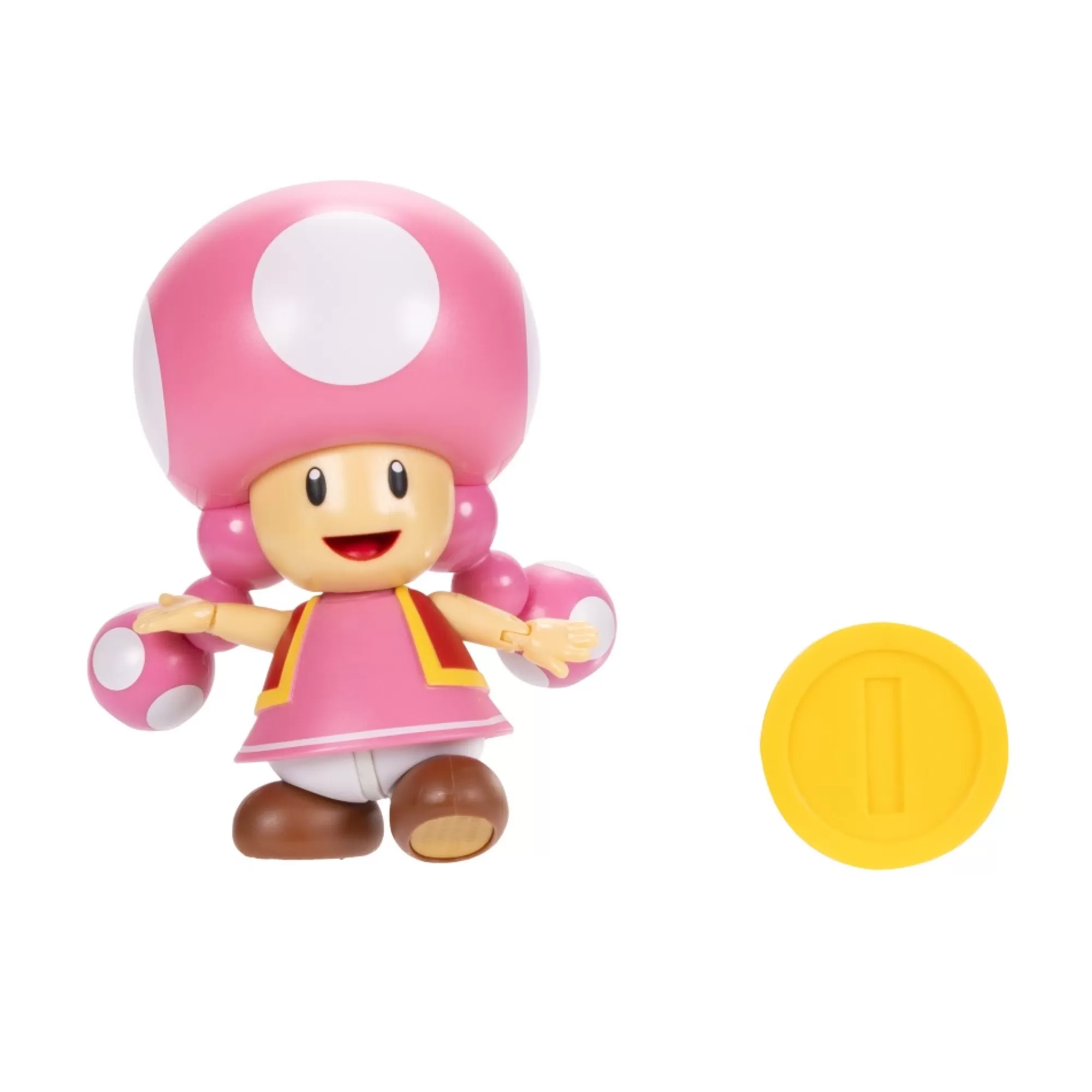 Super Mario™ Toy Figures<Toadette 4-Inch Articulated Figure With Coin