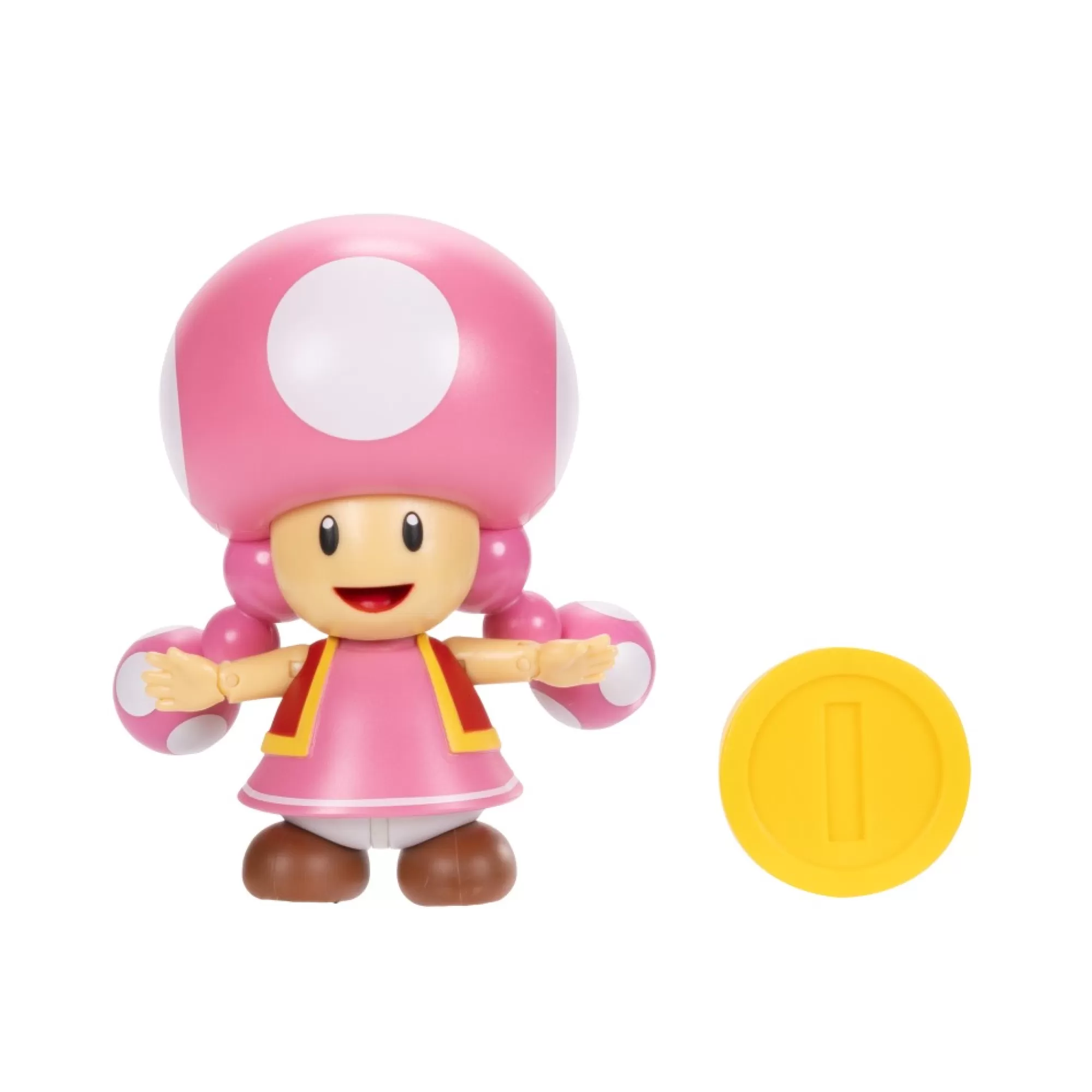 Super Mario™ Toy Figures<Toadette 4-Inch Articulated Figure With Coin